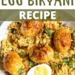 Homemade Easy Egg Biryani Recipe Pinterest Image top design banner
