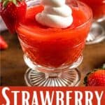 Strawberry Kissel Recipe Pinterest Image bottom design banner
