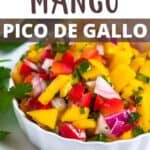 Mango Pico de Gallo Recipe Pinterest Image top design banner
