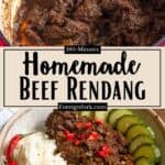 Homemade Indonesian Beef Rendang Pinterest Image middle design banner
