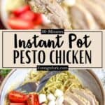 Instant Pot Pesto Chicken Pinterest Image middle design banner