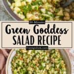 Green Goddess Salad Recipe Pinterest Image middle design banner