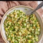 Green Goddess Salad Recipe Pinterest Image top black banner
