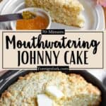 Homemade Johnny Cake Recipe Pinterest Image middle design banner