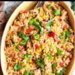 Pigeon Peas and Rice Recipe Pinterest Image top black banner