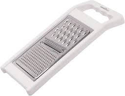 Cheese grater with a fine and thick setting. 