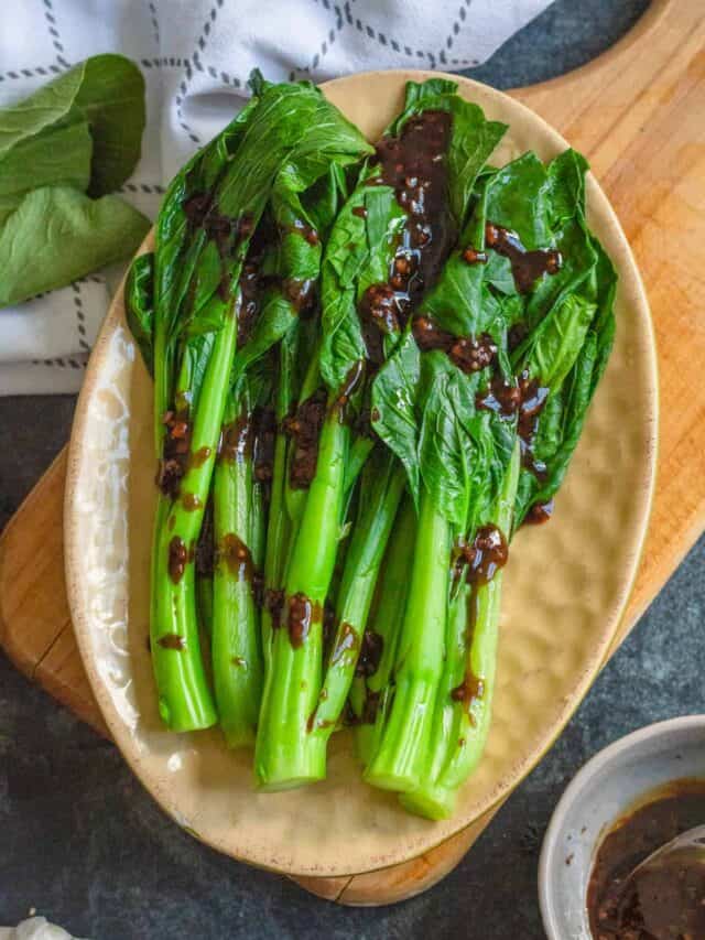 Popular Asian Vegetable Side Dish Yu Choy Sum The Foreign Fork
