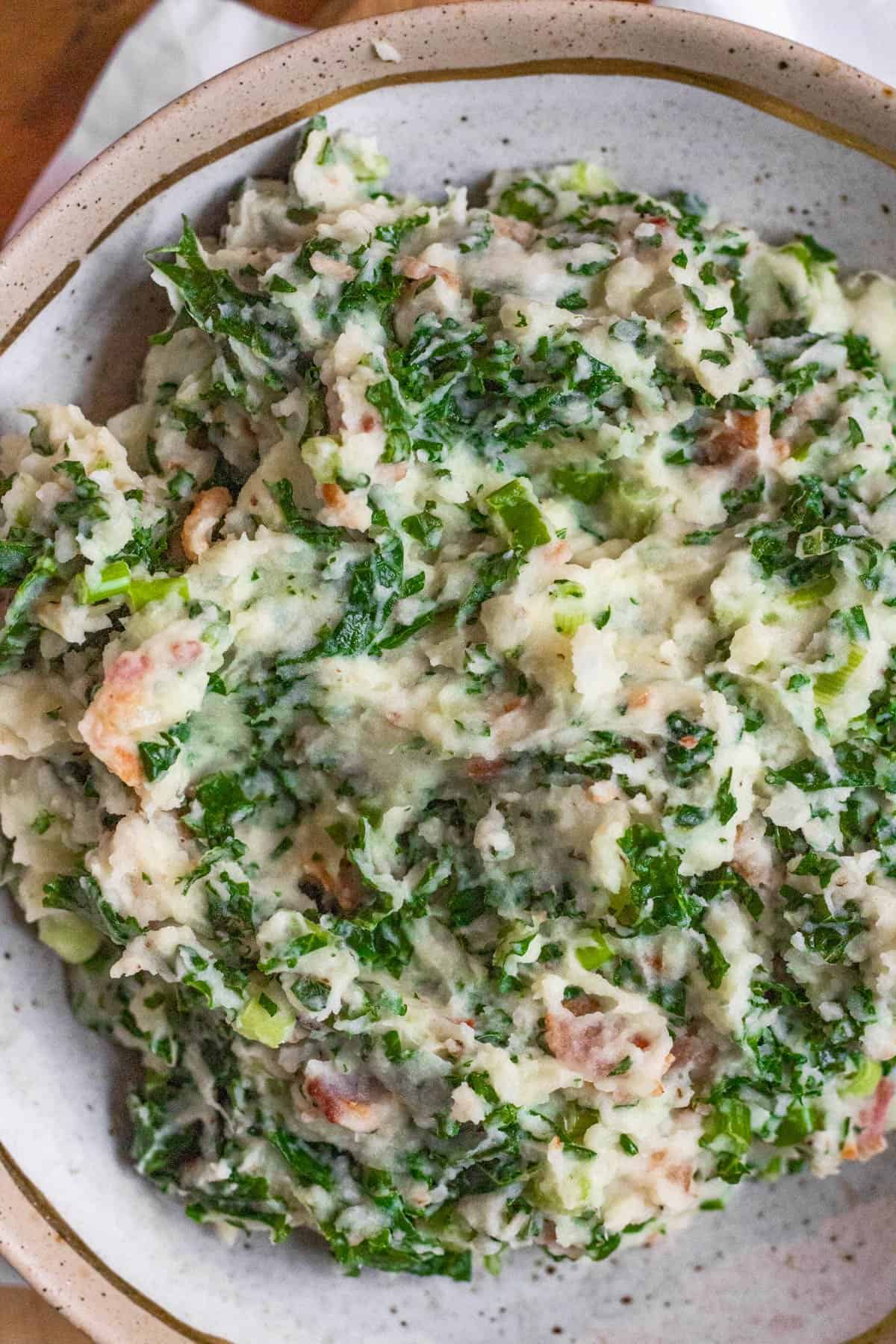 Colcannon on a plate. 
