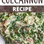 Irish Colcannon Recipe Pinterest Image top design banner