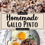 New Gallo Pinto Recipe Pinterest Image middle design banner