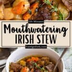 Homemade Irish Stew Recipe Pinterest Image middle design banner