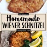 Wiener Schnitzel Recipe Pinterest Image middle design banner