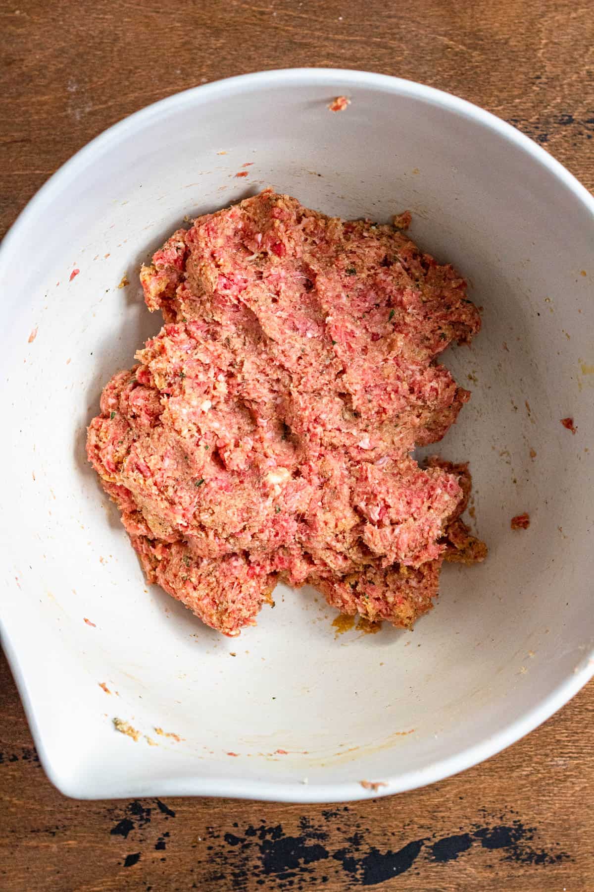 Ground chuck combined with seasoning to make soft meatballs recipe.