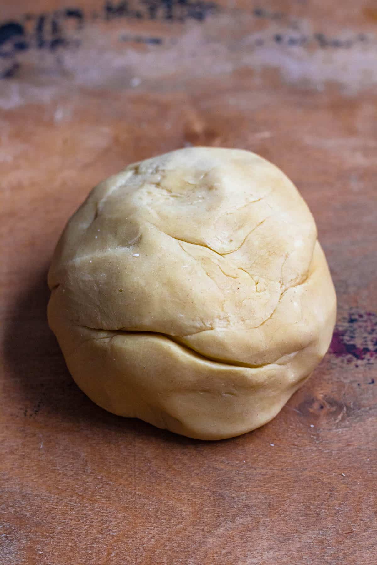 Ravioli pasta dough formed into a ball. 
