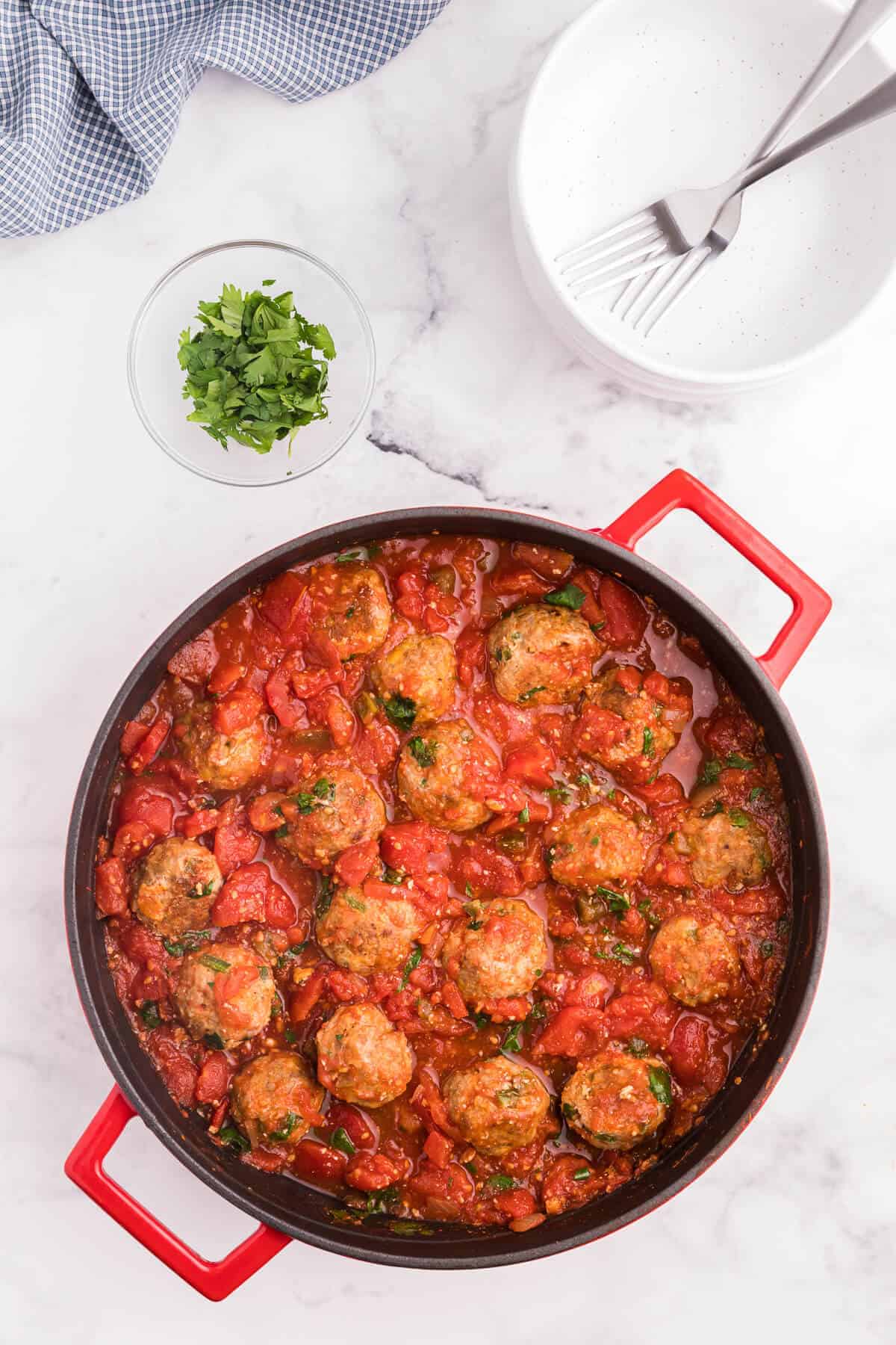 Mexican meatballs in a tomato sauce. 