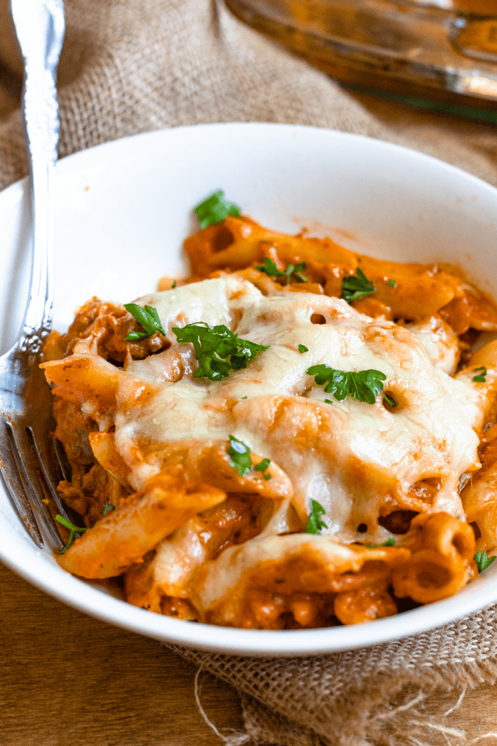 Baked Mostaccioli Recipe - Creamy Pasta!- The Foreign Fork