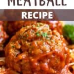 Homemade Meatballs Recipe Pinterest Image top design banner