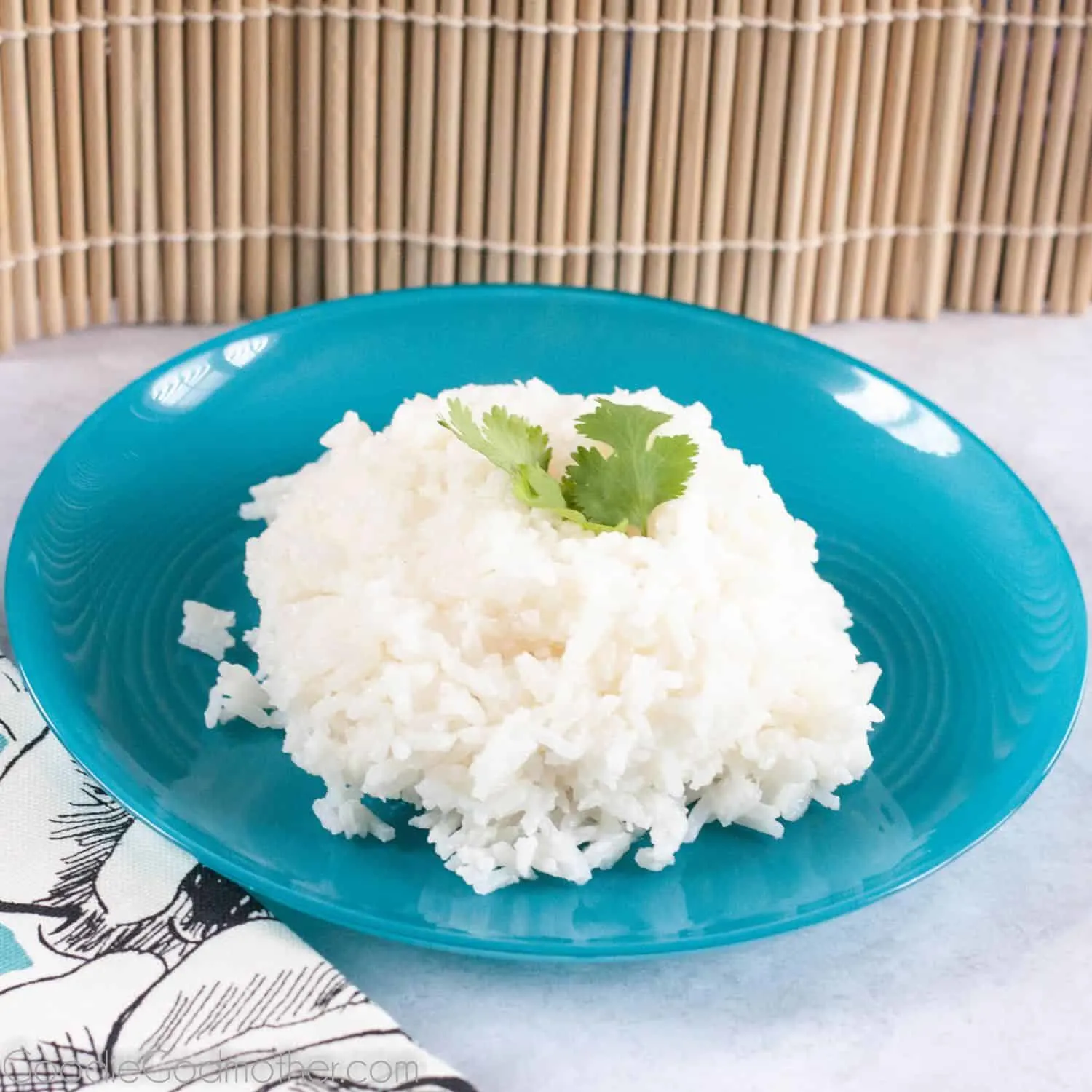 Small bowl of coconut rice. 