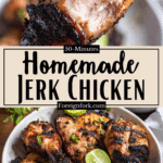 Homemade Jerk Chicken Pinterest Image middle design banner