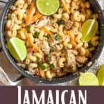 Jamaican Rasta Pasta Recipe Pinterest Image bottom design banner