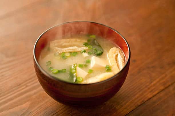 Bowl of miso soup. 
