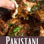 Pakistani Chicken Karahi Recipe Pinterest Image bottom design banner