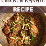 Pakistani Chicken Karahi Recipe Pinterest Image top design banner