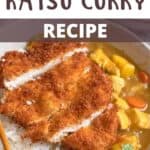 Easy Chicken Katsu Curry Recipe Pinterest Image top design banner