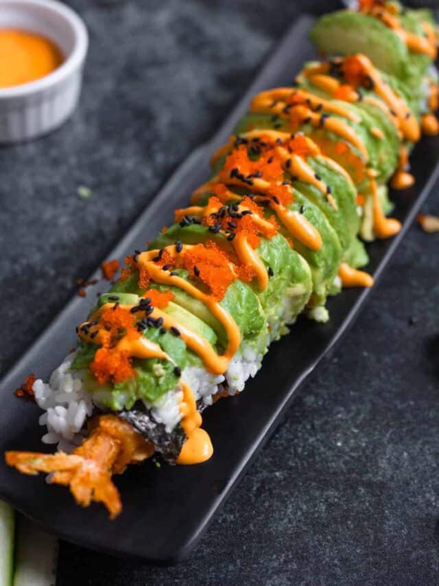 Fancy Looking But Easy Dragon Roll Sushi Recipe