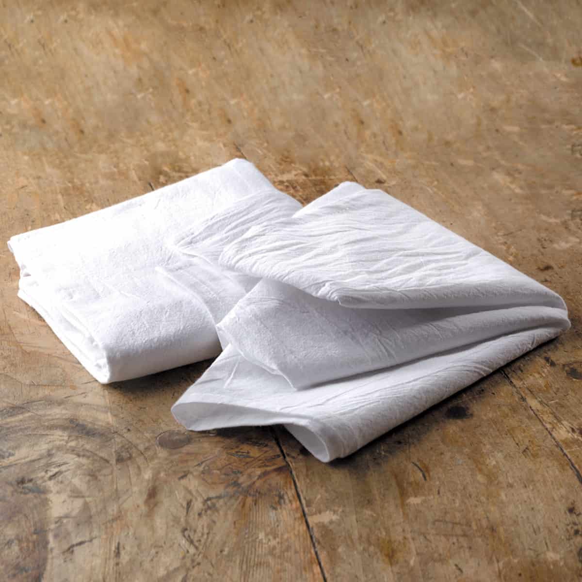 Two flour sack towels. 