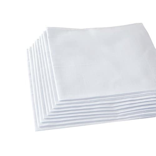 Stack of white handkerchiefs. 