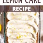The Best Lemon Cake Recipe Pinterest Image top design banner