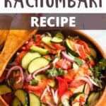 Homemade Kachumbari Recipe Pinterest Image top design banner