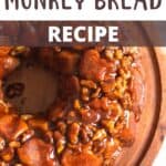 Rhodes Rolls Monkey Bread Recipe pinterest image top design banner