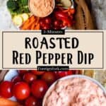 Homemade Roasted Red Pepper Dip Pinterst Image middle design banner