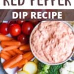 Homemade Roasted Red Pepper Dip Pinterst Image top design banner