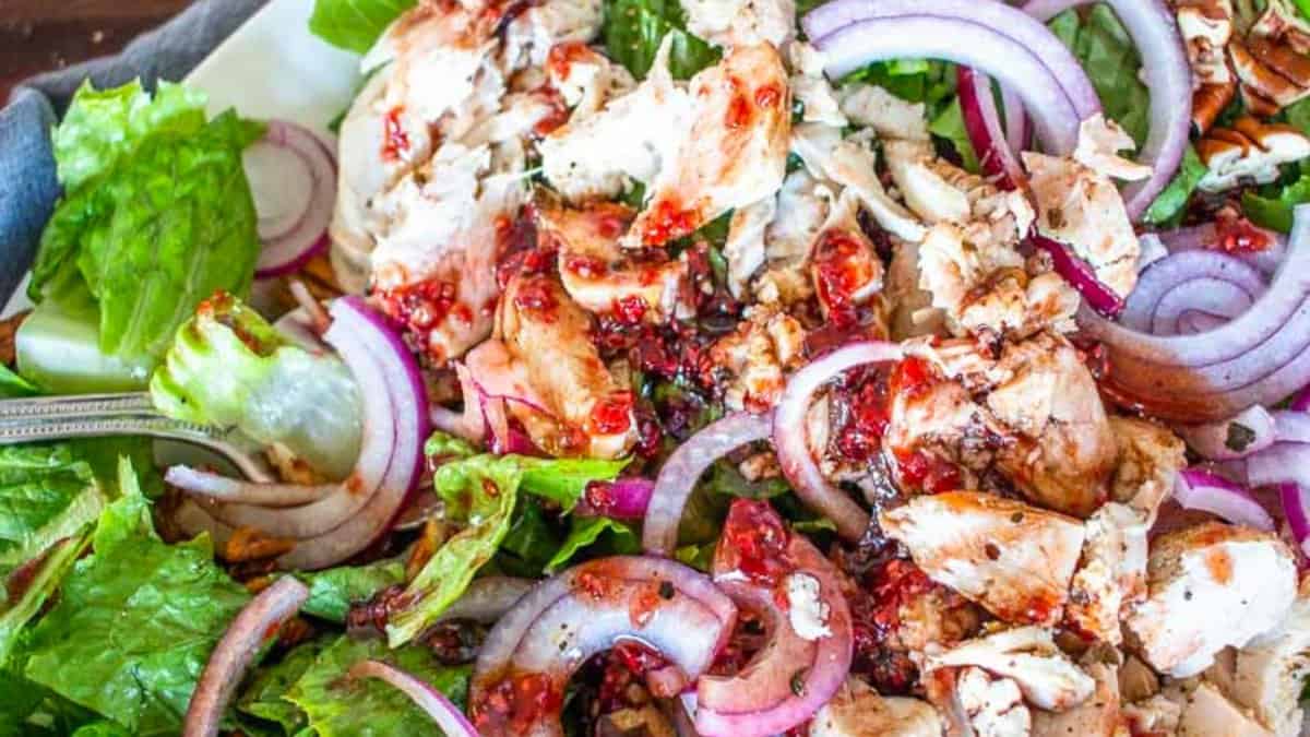 Turkey Salad + Raspberry Vinaigrette