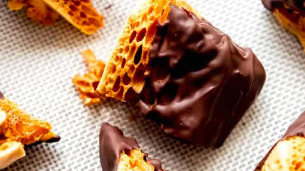 Chocolate Coated Honeycomb Candy