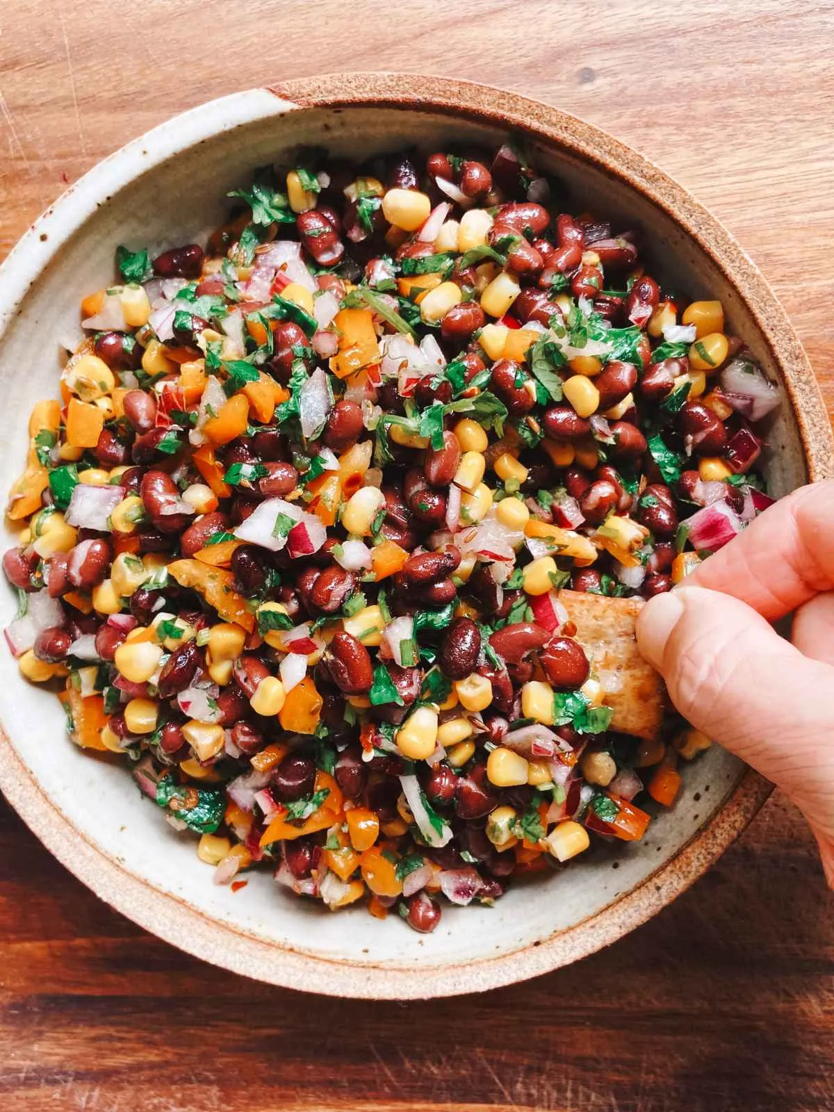 Hang using a chip to scoop up cowboy caviar. 