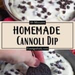 Homemade Cannoli Dip Recipe Pinterest Image middle design banner
