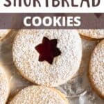 Shortbread Cookies with Jam Pinterest Image top design banner