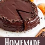 Homemade Sacher Torte Recipe Pinterest Image bottom design banner