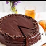 Homemade Sacher Torte Recipe Pinterest Image top black banner