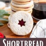 Shortbread Cookies with Jam Pinterest Image bottom design banner