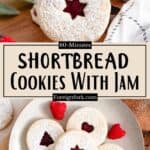 Shortbread Cookies with Jam Pinterest Image middle design banner