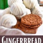Homemade Gingerbread Truffles Pinterest Image bottom design banner
