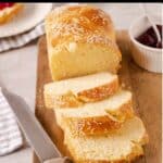 Homemade Brioche Bread Recipe Pinterest Image top black banner