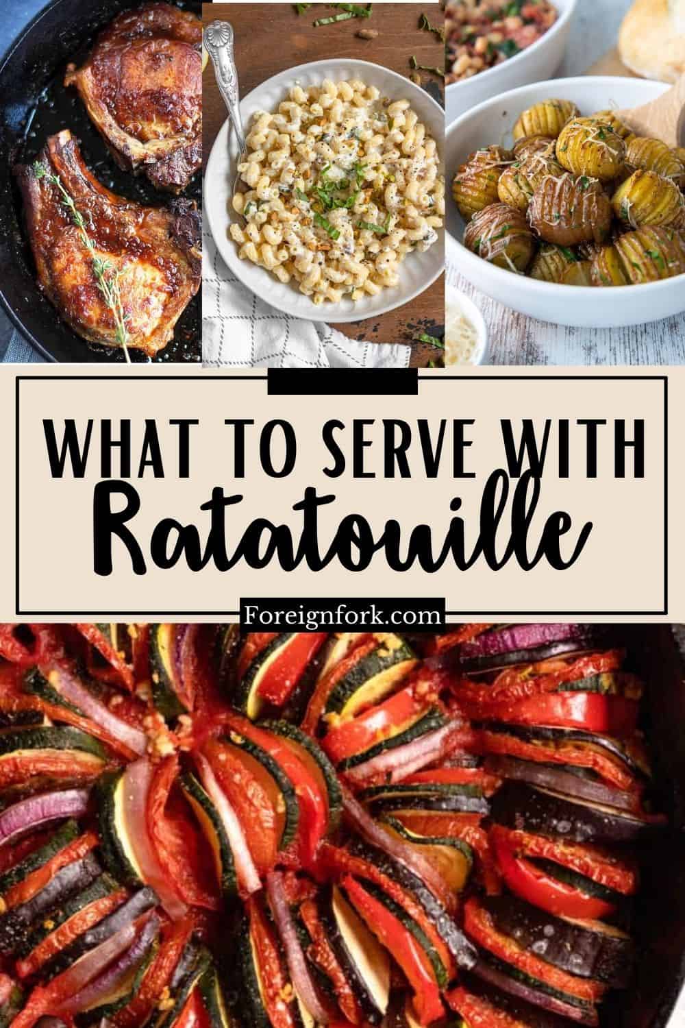 Feature image showing examples of what to eat with ratatouille