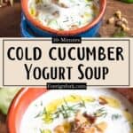 Cold Cucumber Yogurt Soup Pinterest Image middle design banner