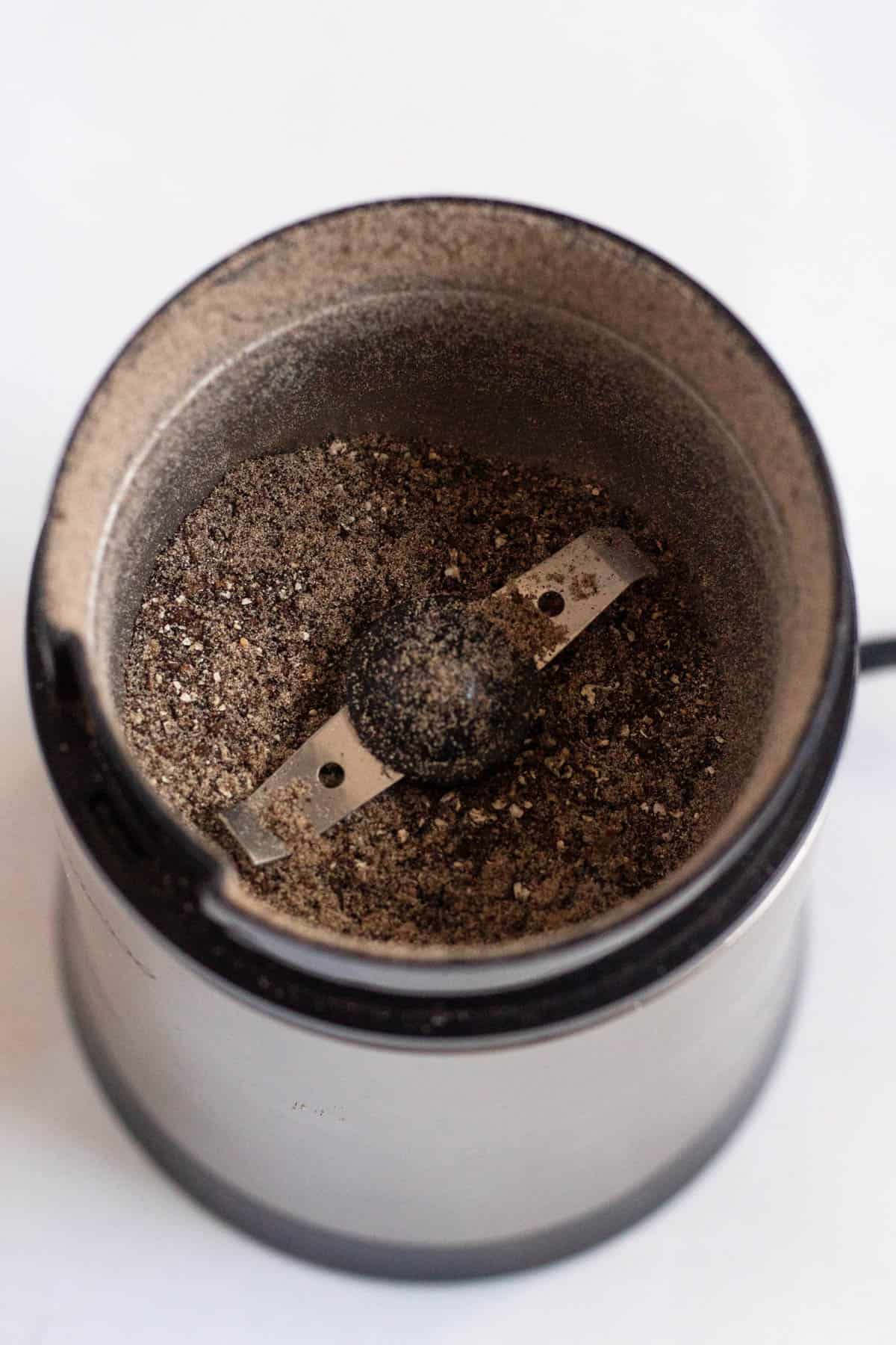 Korerima seeds toasted and ground into a fine powder.